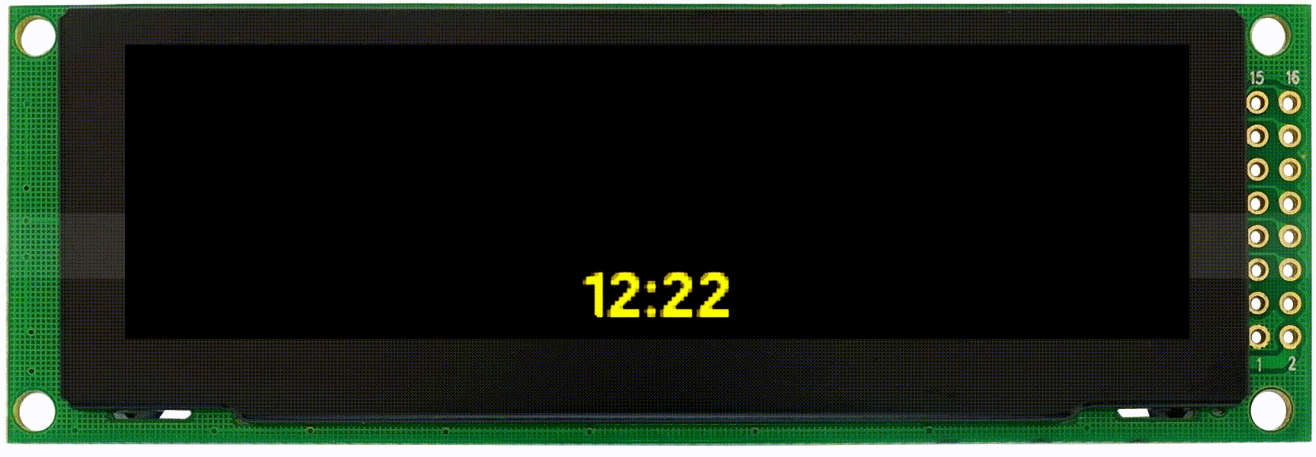 GIF of the miniature departure board operating.